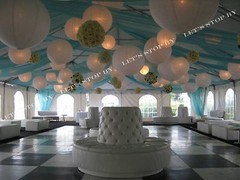2×16″ + 3×10″ + 5×8″ Paper Lantern + 10 white LED Light Wedding Party Supplies