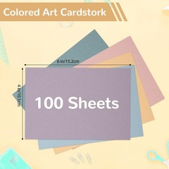 100 Sheets Colored Cardstock 4 x 6 Inch Blank Colorful 4” x 6”, Multicolor 01