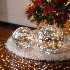 2/3 Pcs Large Disco Ball Mirror Big Hanging Glass for Party Events Wedding