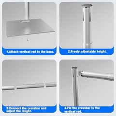 Pipe and Drape Backdrop Stand Kit Backdrop Stand for Parties 10*10FT Silver