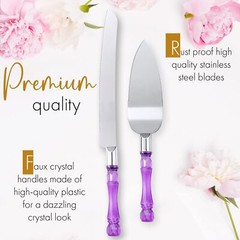 LUSHIG Cake Server and Knife Set, Cake Knife and Server with Stainless Steel …