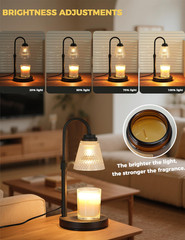 Candle Warmer Lamp with Timer Dimmer, Birthday Gifts for Mom Regular, Black