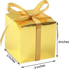 Party Favor Boxes Set 60pcs W/ Ribbons Wedding Baby Shower Birthday Celebration