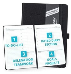 2026 Weekly Planner – Effective Planning System to 7×9 Inch – Black – 2026