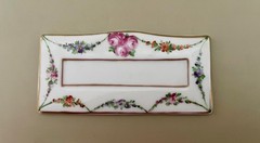 4 C.M Hutschenreuther Dresden Porcelain Handpainted Floral Place Card Holders