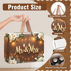 Wedding Gift Bags Mr and Mrs Engagement Gift Bags Elegant Bridal Shower Gifts Ba