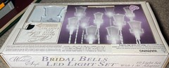 WEDDING STYLE BRIDAL BELLS LED LIGHT SET 10 LIGHTS W AC ADAPTER MARRIAGE DECOR