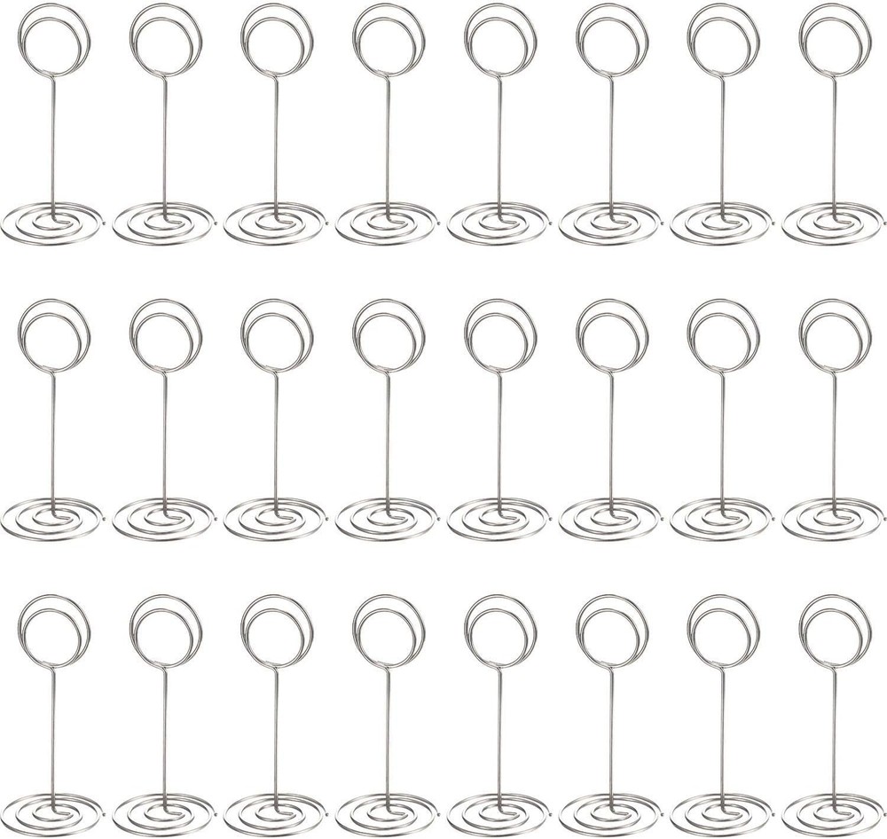 24 Pieces 3.35 Inch Table Number Holder Place Card Photo Holder Picture Name