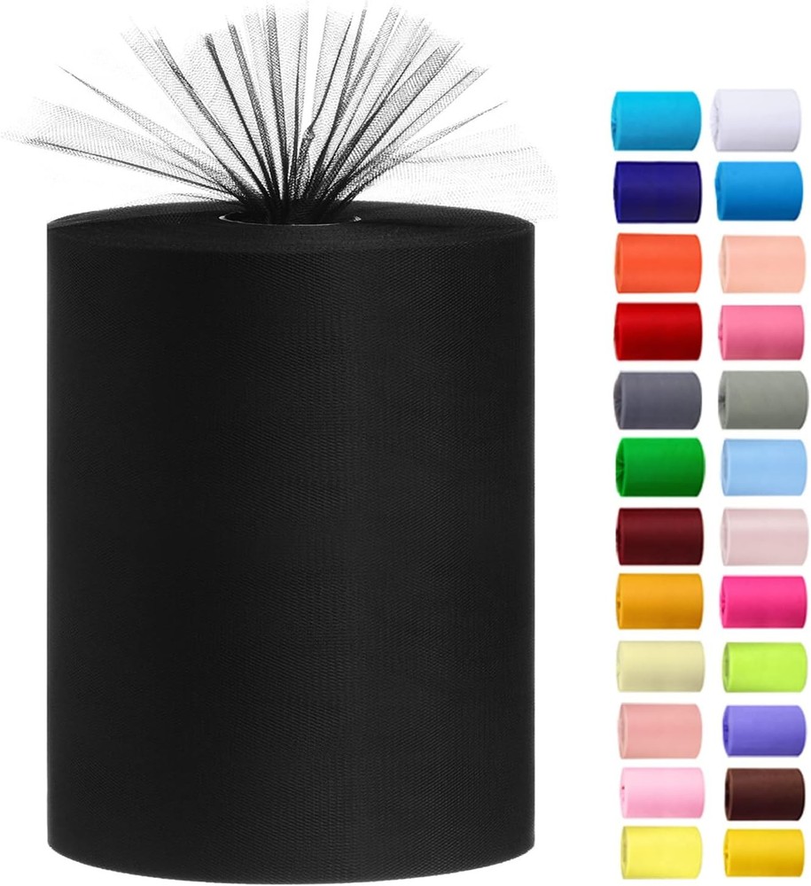 Tulle Rolls 6” by 100 Yards (300 feet) Tulle Roll Spool Fabric for DIY Tutu
