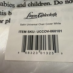 Set Of 6 Linen Tablecloth Brand Satin Stretch Banquet Chair Cover White