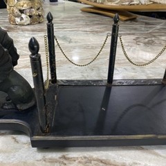 Gothic Gargoyle Egyptian Styled Decanter Centerpiece Stand 25.75” Cast Iron