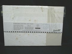 Rag & Bone Bindery Handbound Signature GUEST BOOK Tan White Floral 360 Names