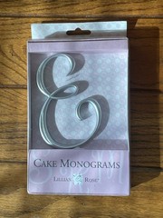 Letter E Silver Monogram Wedding Cake Topper Pick