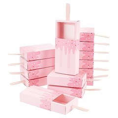 Paper Ice Cream Shape Gift Boxes, 20 pcs 20 count (Pack of 1) Pink-20 pcs