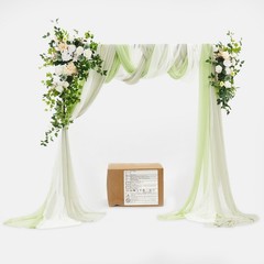 Artificial Wedding Arch Flower Kit Decorative Artificial Flowers With Drapes