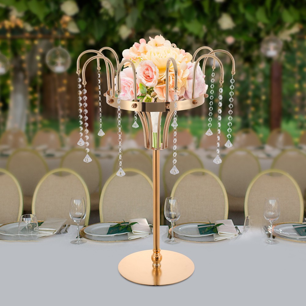 FLOWER STAND,WEDDING FLOWER STAND GOLD LIVING ROOM, BEDROOM, OFFICE GLASS, IRON