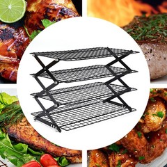 4-Tier Baking Cookie Cake Display Rack Cooling Shelf Gourmet Food Storage Holder