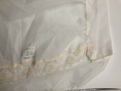 VTG 1950’s Set Of 2 Wedding Or Server Aprons Lace White And Apricot Colors MCM