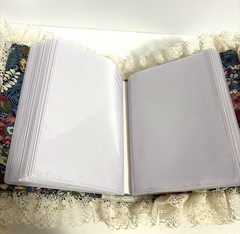 Handmade Fabric Lace Picture Album 4″x6″ Photo Ribbon Floral For A Special Gma