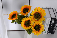 [5PCS] sunflower simulation flowers, simple home photography decorations