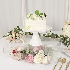 Balsa Circle 18×18 in Clear Acrylic Display Box Cake Stand 18″,