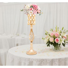 24 In. H Gold Metal Iron Crystal Decor Vases Wedding Party Table Decoration Vase