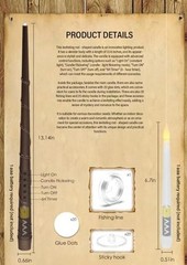 Flameless Floating Candles with Wand，20 Pcs Magic LED Hanging White-20pcs