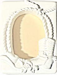 Wedding Favors Tiny Frame Place Card Holder Cowboy Boot Western Theme Set of 8