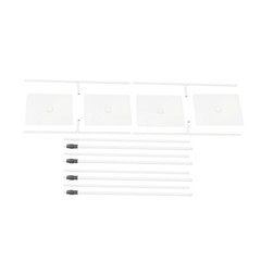 White 4PCS Metal Wedding Backdrop Stands,Party Adjustable Height Backdrop Stands