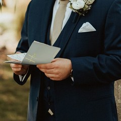 Elegant Vow Books With Gold Foil Lettering For Your Wedding – sage-cream