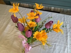 Custom made tulip and daisy bridal bouquet…you choose color