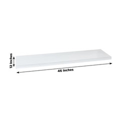 46″ x 12″ SILVER Plexiglass Connector Plate for Rectangular Pedestal STANDS