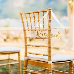 6 Pcs Reserved Signs for Wedding Chairs Reserved Chair Signs Reserved Hanging…