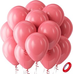 Bezente Coral Latex Party Balloons – 100 Pack 12 inch Round Helium Pastel Coral