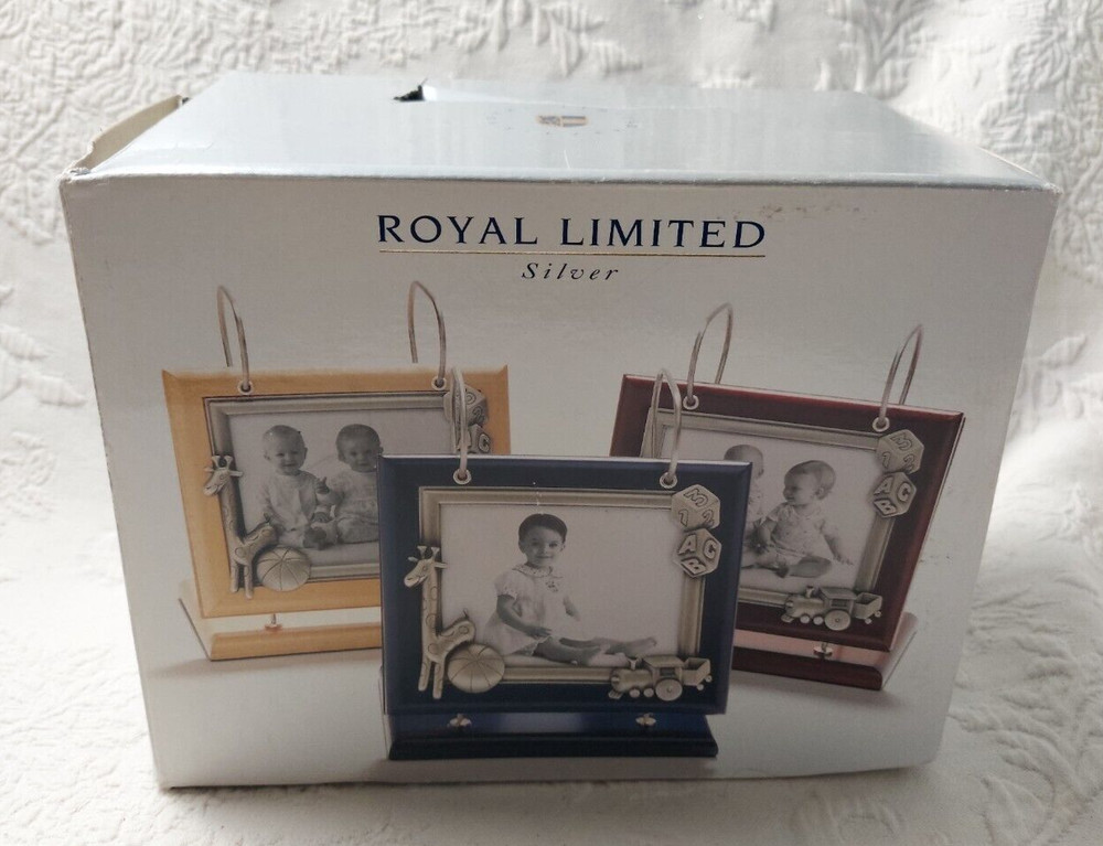 Royal Limited Blue Baby Toddler Picture Frame Album Book Giraffe Holds 4×6 Photo