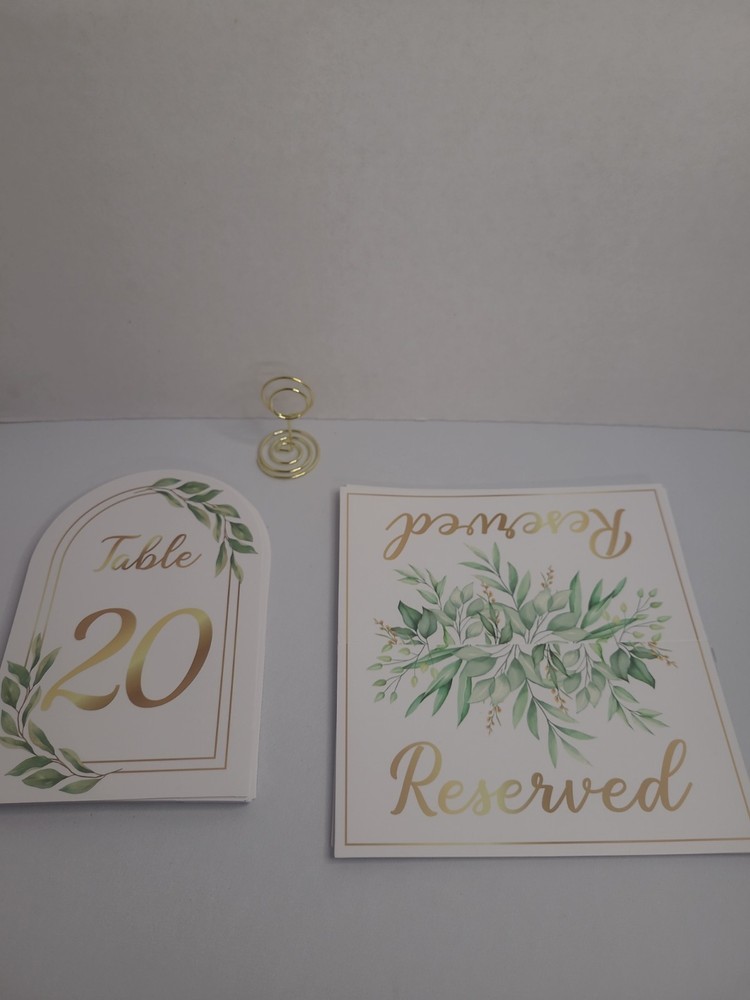1-25 Double Sided Table Number for Wedding Reception, Anniversary, Baby Shower