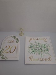 1-25 Double Sided Table Number for Wedding Reception, Anniversary, Baby Shower
