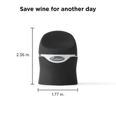 Rabbit Champagne and Wine Sealer, Airtight 1 EA, Black
