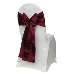 YCC Linens – Satin Chair Sashes Ribbon Bow Wedding Banquet Decor (Pack of 10)