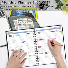 2026-2027 Monthly Planner (7.4» x 9.6»), 18 Months Calendar Planner from Ja…