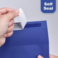 Self Seal A2 Envelopes 50 Pack – 4.5 x 5.5 Inches Blue A2(4.375×5.75in), blue