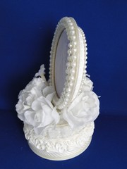 New Vintage Wilton «Love Birds in Lace » Wedding Cake Top, Lilac , 109-3001