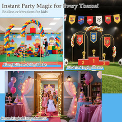 Arco Globos 6FT 5FT 4FT 3 Metal Dorado Boda Baby Shower Jardin Floral Eventos