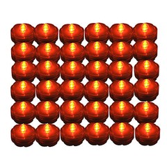 (36) VIBRANT ORANGE -LED Submersible Underwater Tea lights for WEDDING US Shippe