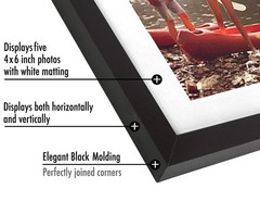 Americanflat 4×6 Collage Picture Frame with Shatter-Resistant Glass – Fits Fi…