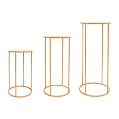 3pcs Round Flower Holders Cylindrical Wedding Flower Rack Wedding Flower Stand