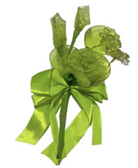 Tulle Flower Stem With Two Acrylic Flower Accents Crafts Party Supplies