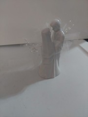 Ceramic Bride & Groom Cake Topper Or Tabletop Figurine (5 Inches Tall)