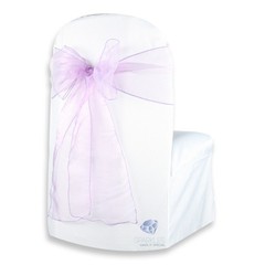 150 pcs Organza Chair Cover Bow Sash 108″x8″ – Lavender – Wedding Party pp