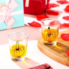 Bride and Groom Glasses 2 Pieces Ring Finger Wedding Funny Bride Wine Glass 2 oz